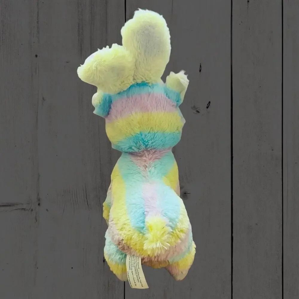 Striped Easter Bunny Llama plush Tie Die 10